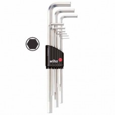Wiha Hexagon L-Key Set in Compact Holder - Nickel-Plated - 9 pcs - 01222
